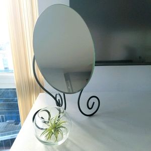Ikea Myken Oval Mirror Fold Vanity Makeup Dresser